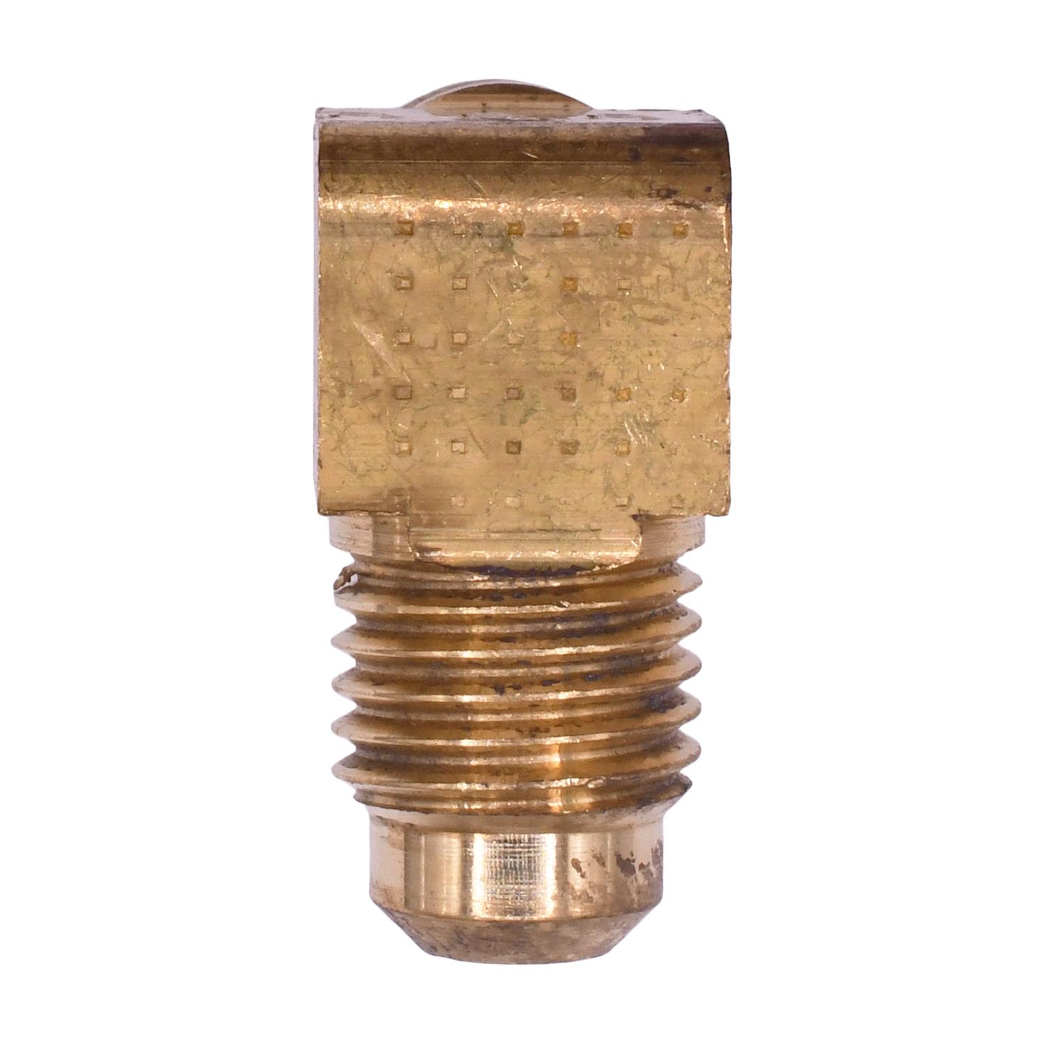 Auveco # 230 Brass SAE 45 Degree Flare Male Adapter Elbow 1/4" Tube Size 1/8" NPT Threads. Qty 5.