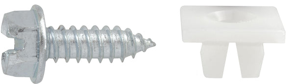 Auveco Item 23280 Slotted Hex Washer Head License Plate Screw & Nut Kit #14 X 3/4 Inch