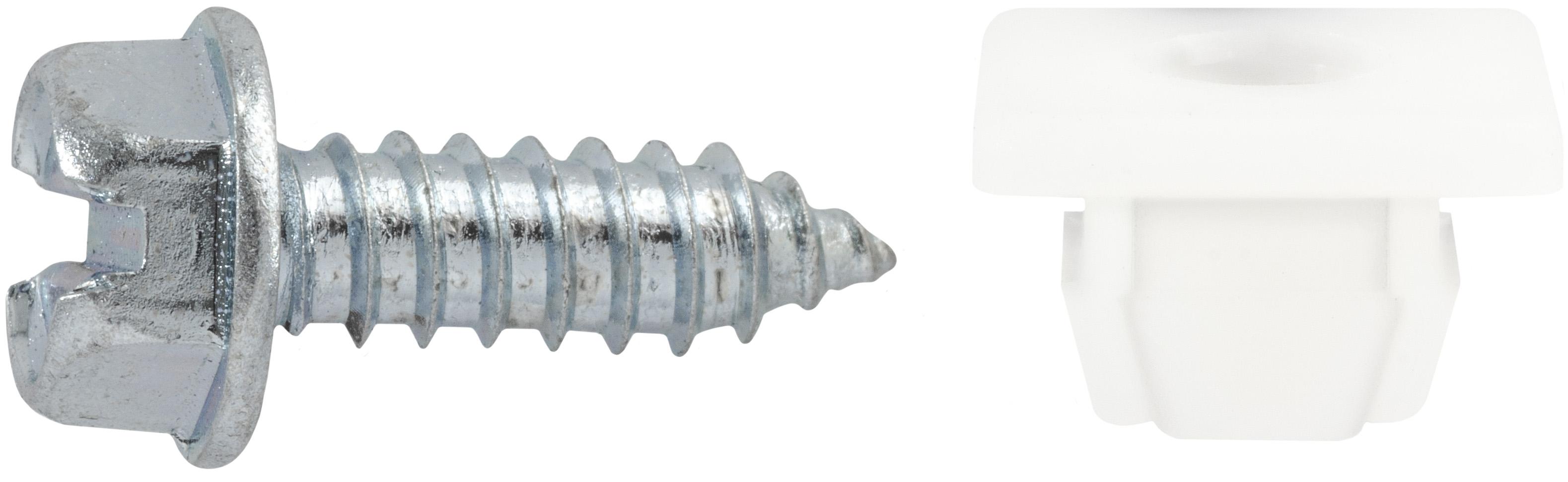 Auveco Item 23283 Slotted Hex Washer Head License Plate Screw & Nut Kit #14 X 3/4 Inch". Quantity 50