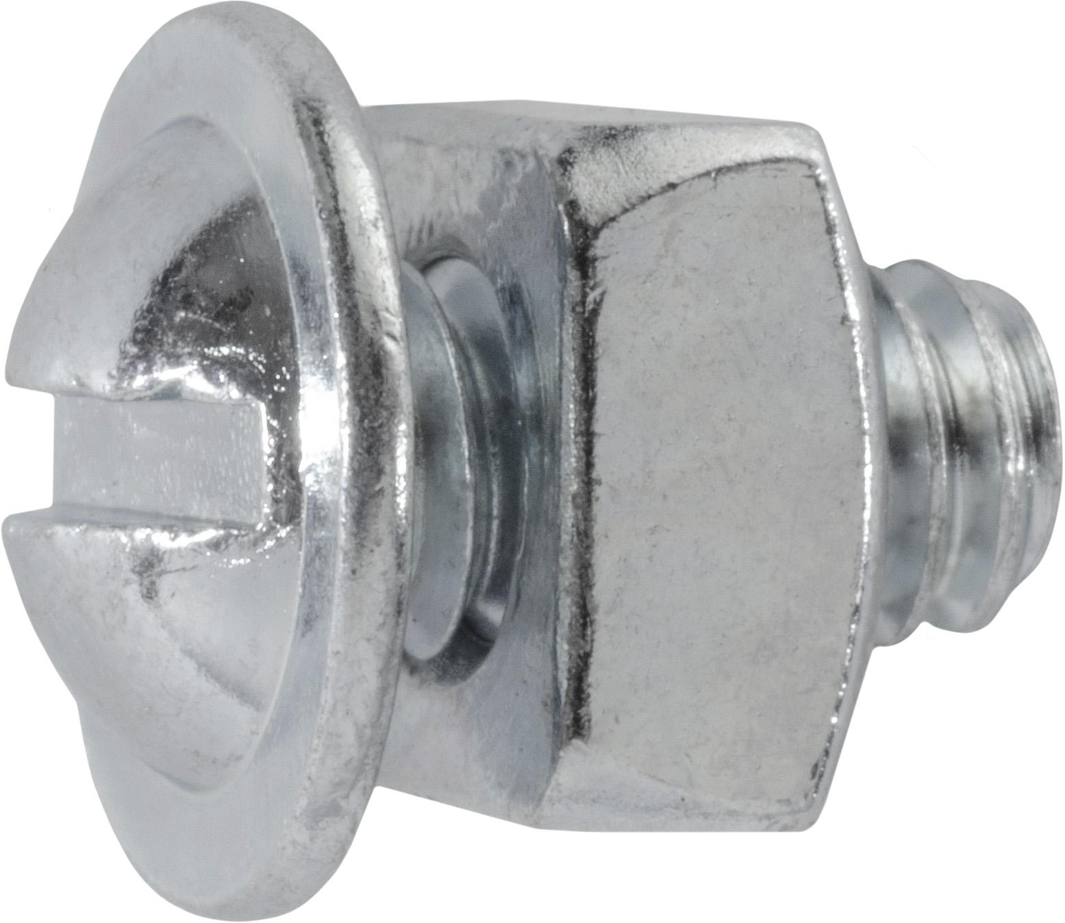 Auveco Item 23503 Slotted Round Washer Head License Plate Screw W/Square Nut 1/4-20 X 1/2. Quantity 100