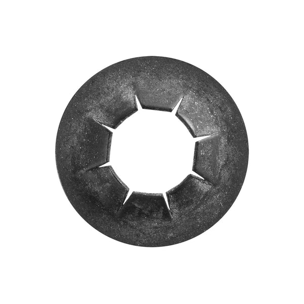 Auveco Item 23530 Push Nut 5mm Stud 11mm O.D. - Black. Quantity 100