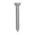 Auveco No. 2361 #8 X 1-1/4" Phillips Oval Head Tapping Screw Zinc, Quantity - 100
