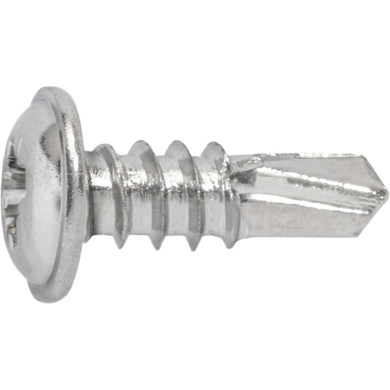 Auveco Item 23794 Phillips Pozi Washer Head T.S. W/ Tek Point M4.2-1.41 X 13mm - Chrome. Quantity 100