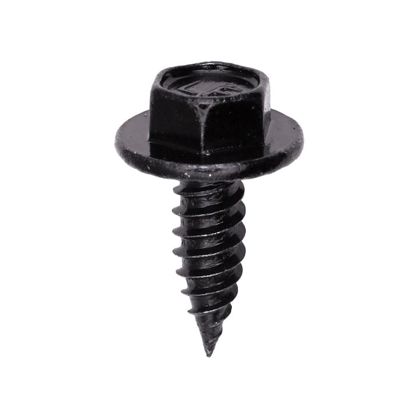 Auveco Item 23850 Hex Serrated Washer Head T.S. W/ Pierce Point #14 X 3/4 - Black. Quantity 50