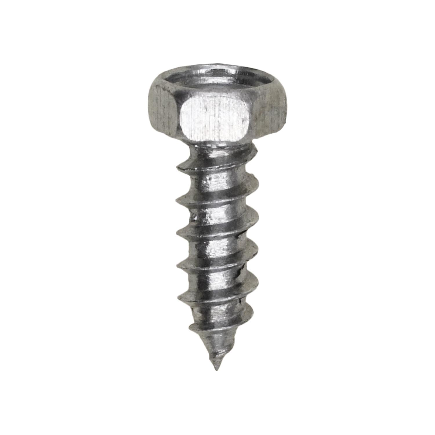 Auveco No. 2389 #8 X 1/2" Indented Hex Head Tapping Screw 1/4" Hex Zinc, Quantity - 100