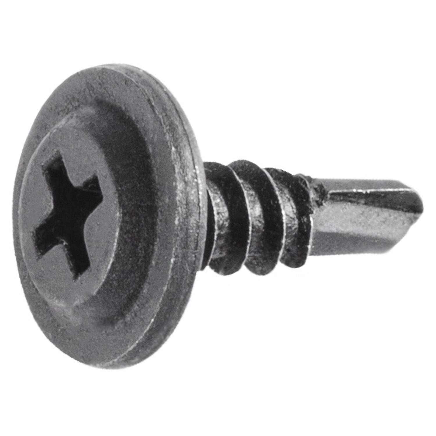 Auveco Item 23909 Phillips Washer Head T.S. W/ Tek Point M4.2-1.41 X 12mm - Black. Quantity 100