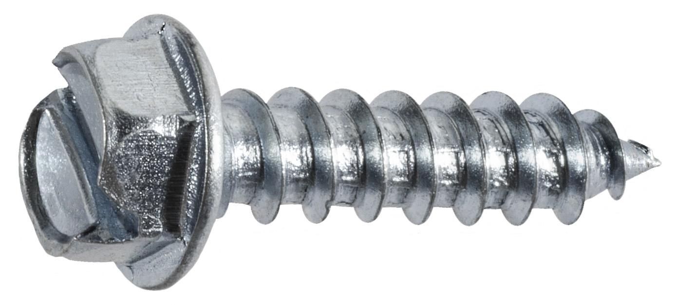 Auveco Item 24029 Slotted Hex Washer Head T.S. #14 X 1 - Zinc. Quantity 100