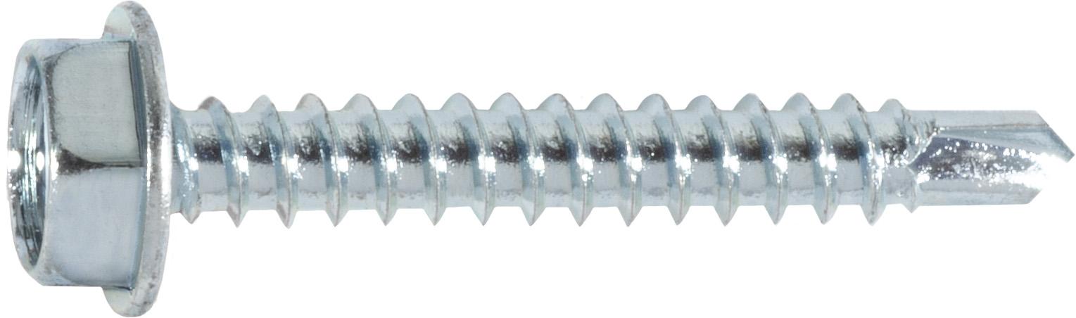 Auveco Item 24111 Hex Washer Head T.S. W/ Tek Point #6 X 1 - Zinc. Quantity 100