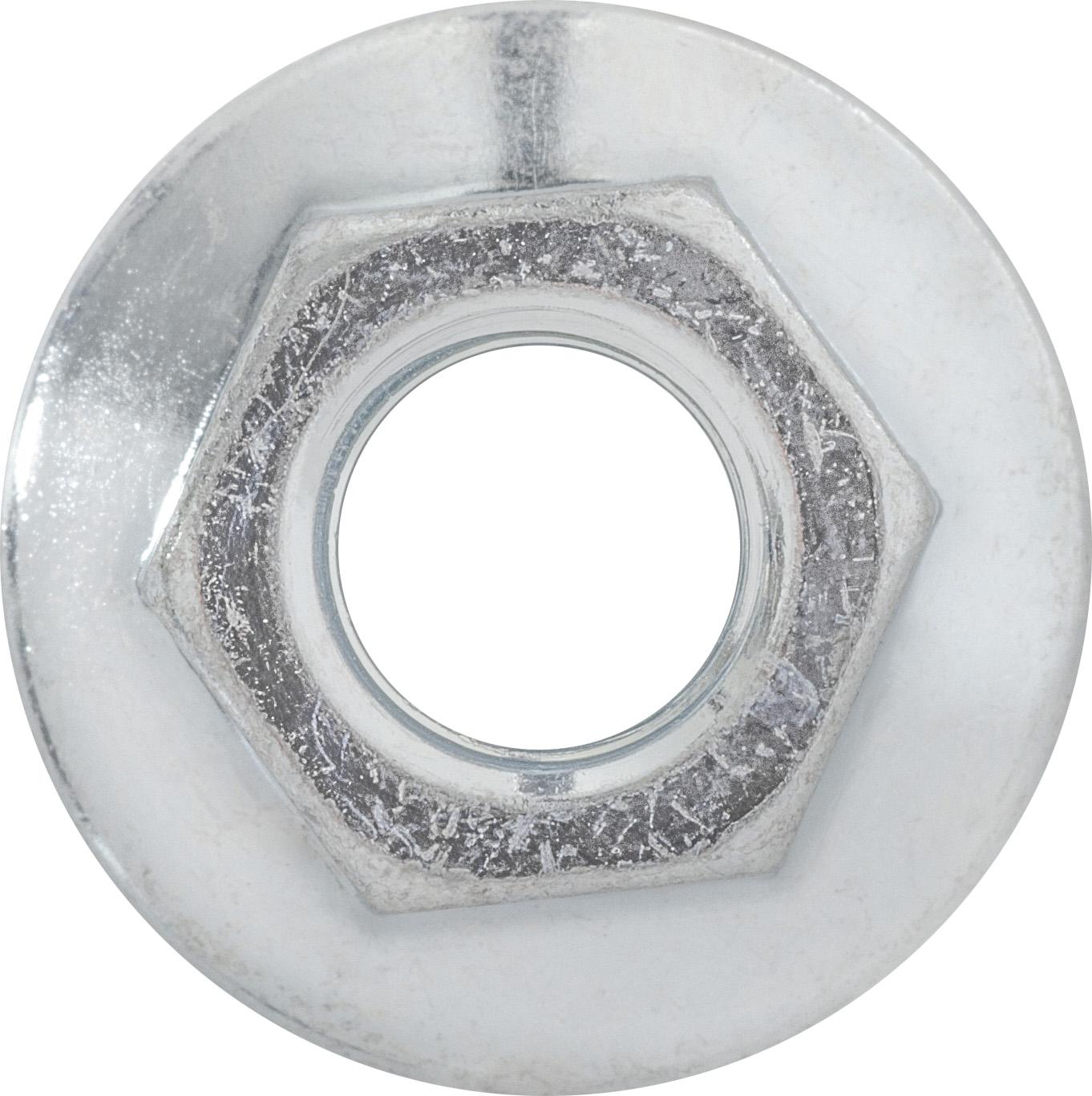 Auveco Item 24116 Spin Lock Nut W/Serrations 3/8-16 Thread 7/8 Dia. - Zinc. Quantity 50