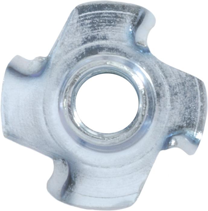 Auveco Item 24120 Tee Nut Zinc 1/4-20 4 Prong. Quantity 50