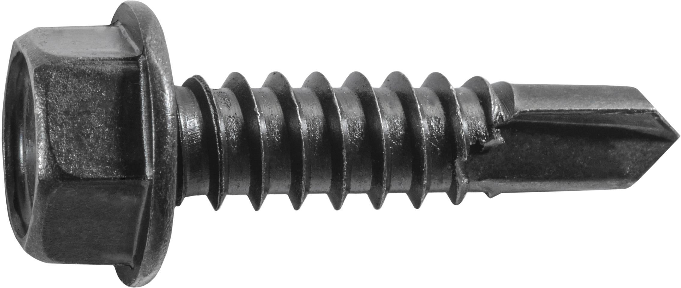 Auveco Item 24131 Hex Washer Head T.S. W/ Tek Point #14 X 1 - Black. Quantity 50