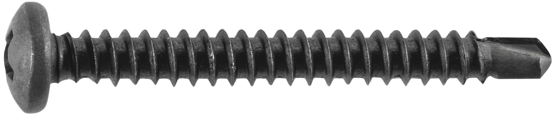 Auveco Item 24132 Phillips Pan Hd T.S. W/ Tek Point #8 X 1-1/2 - Black. Quantity 100