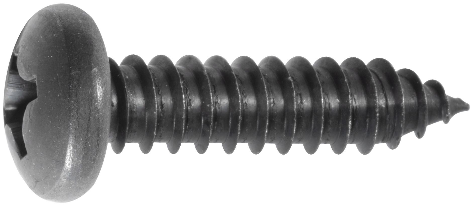 Auveco Item 24135 Phillips Pan Head Tapping Screw #14 X 1 - Black. Quantity 100