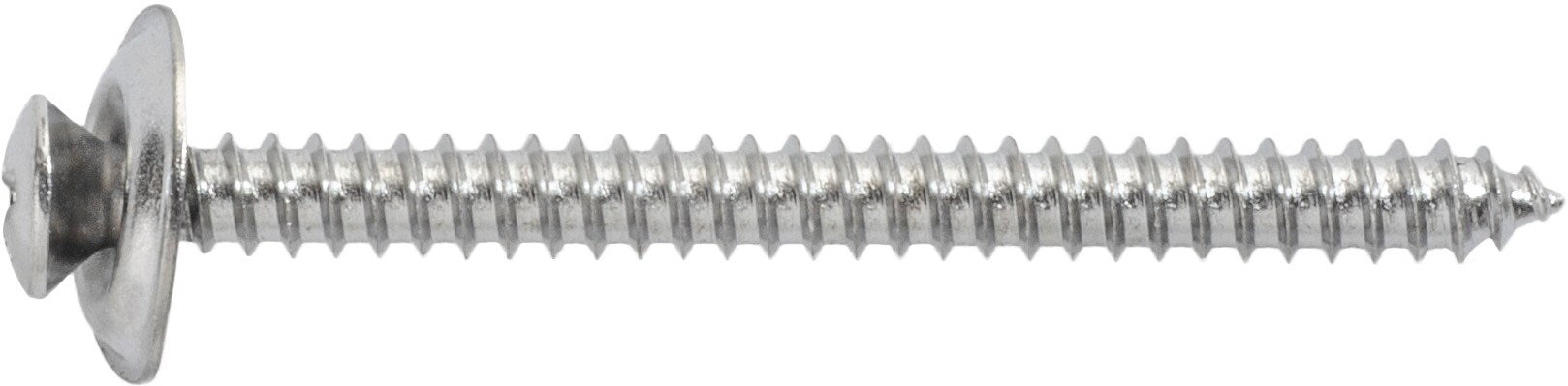Auveco Item 24166 Phillips Oval Hd T.S. Countersunk Wshr #8 X 2 - Chrome. Quantity 50