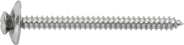 Auveco Item 24166 Phillips Oval Hd T.S. Countersunk Wshr #8 X 2 - Chrome. Quantity 50