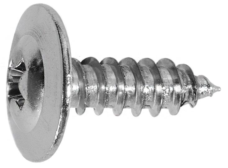 Auveco Item 24175 Round Washer Head T.S. #8 X 1/2 - Chrome. Quantity 100