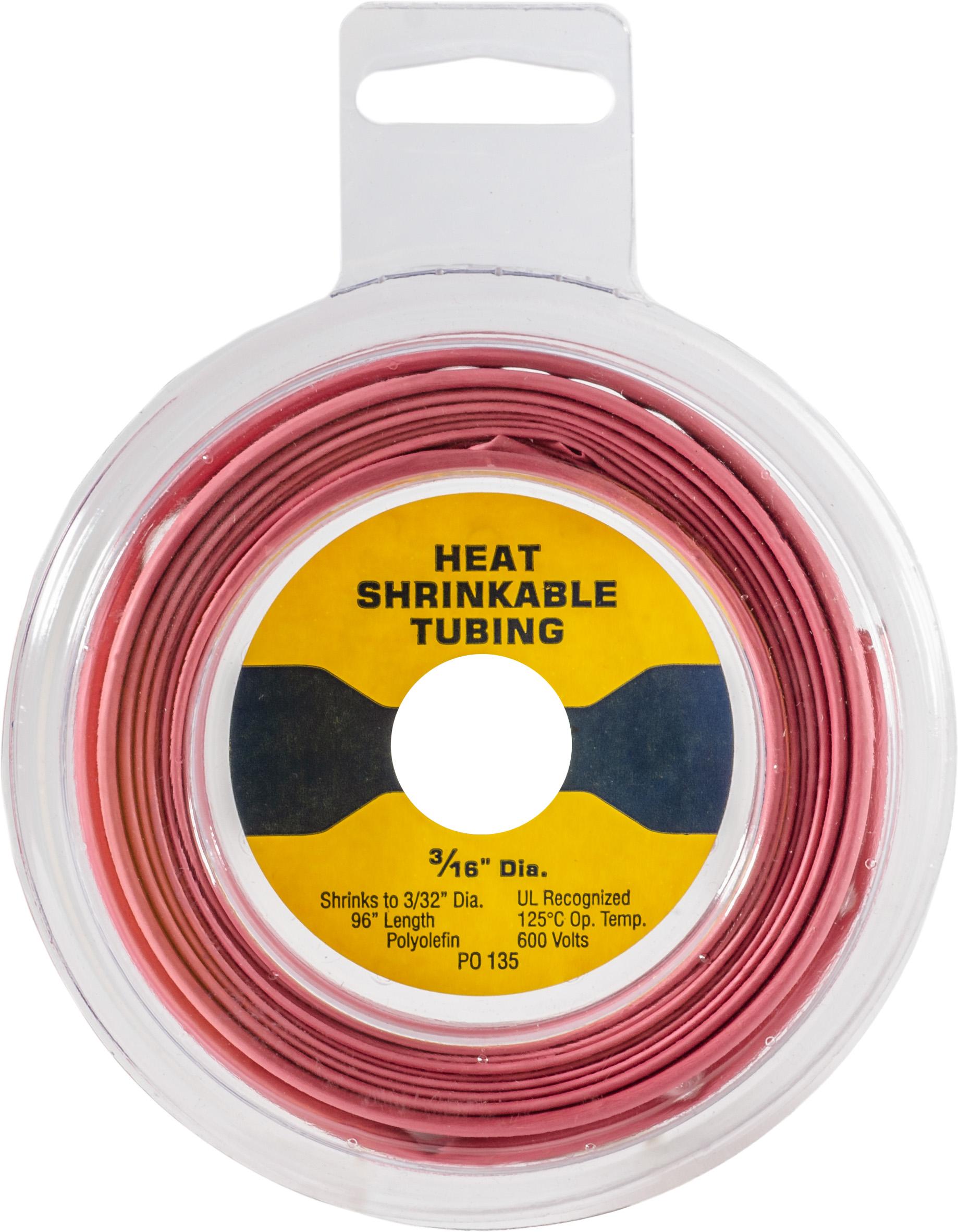 Auveco # 25016 Thin-Wall Heat Shrink Tubing 3/16" 22-18 Gauge, Red. Qty 8 Feet.