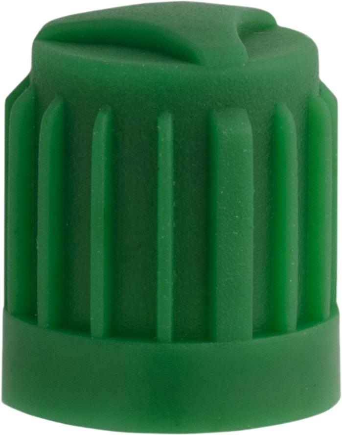 Auveco # 25129 Green Plastic Valve Stem Cap With Seal. Nitrogen. Qty 100.