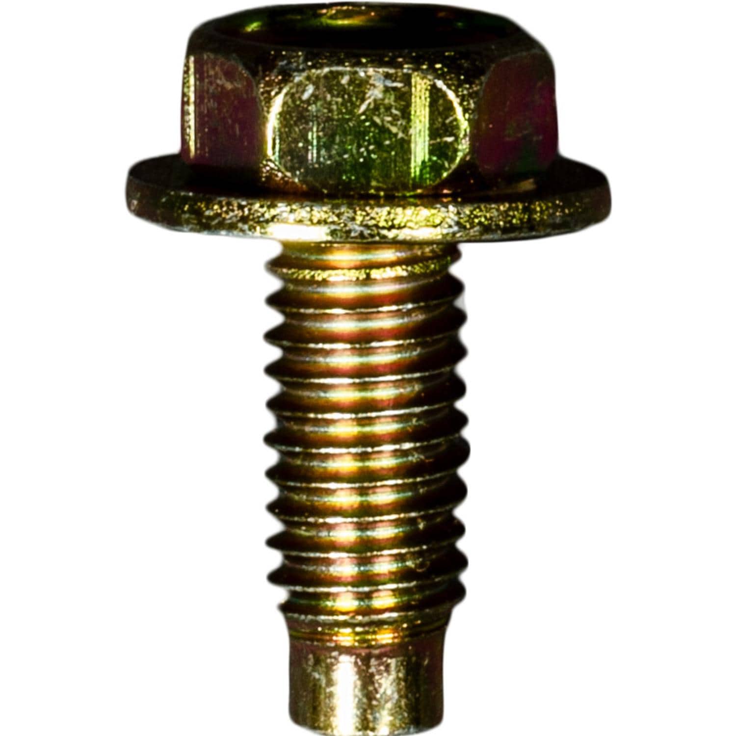 Auveco # 25208 License Plate Screw M6-1.0 x 16mm. Zinc & Yellow. Qty 50.