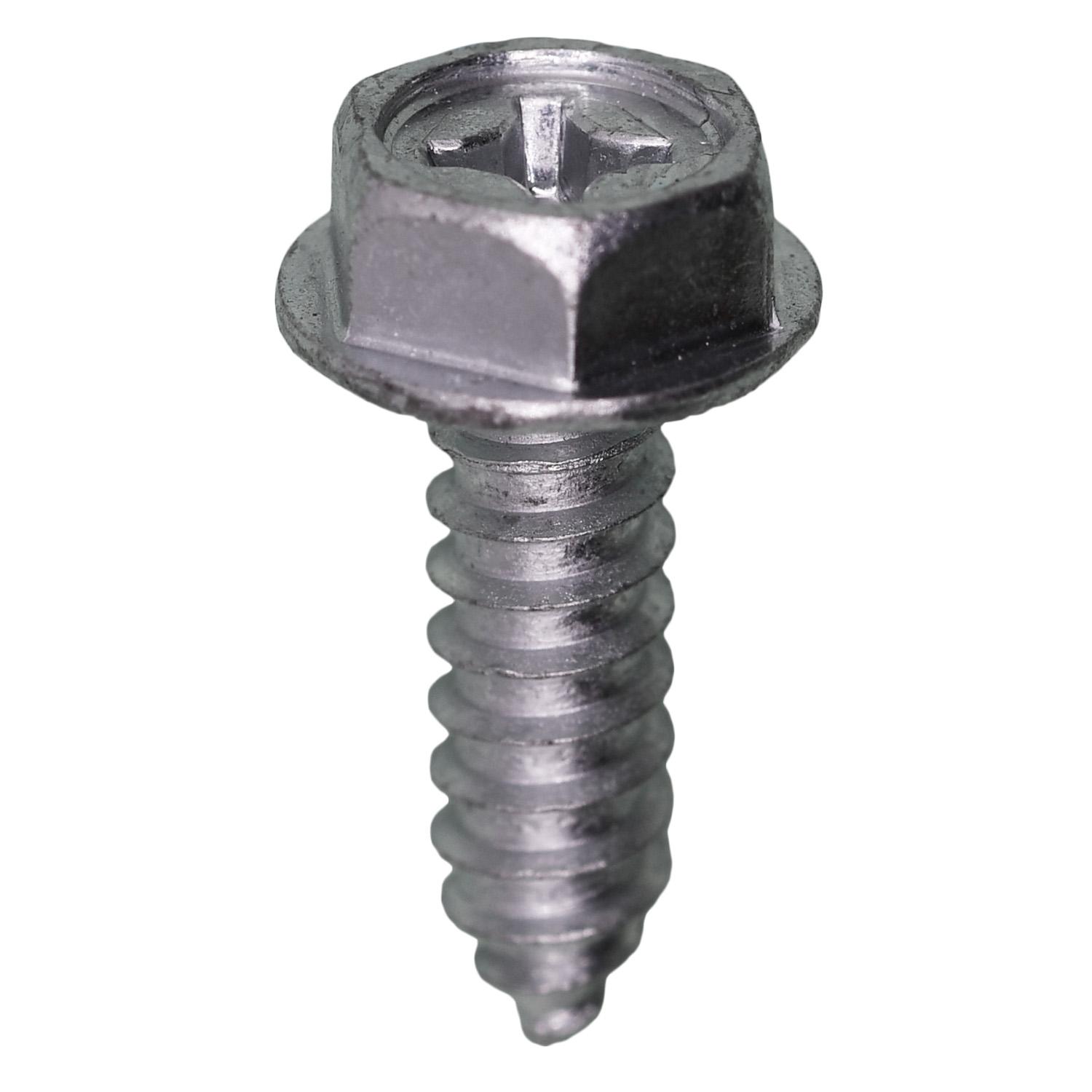 Auveco # 25295 Phillips Hex Washer Head License Plate Screw. M6-1.81 x 20mm. Qty 50.