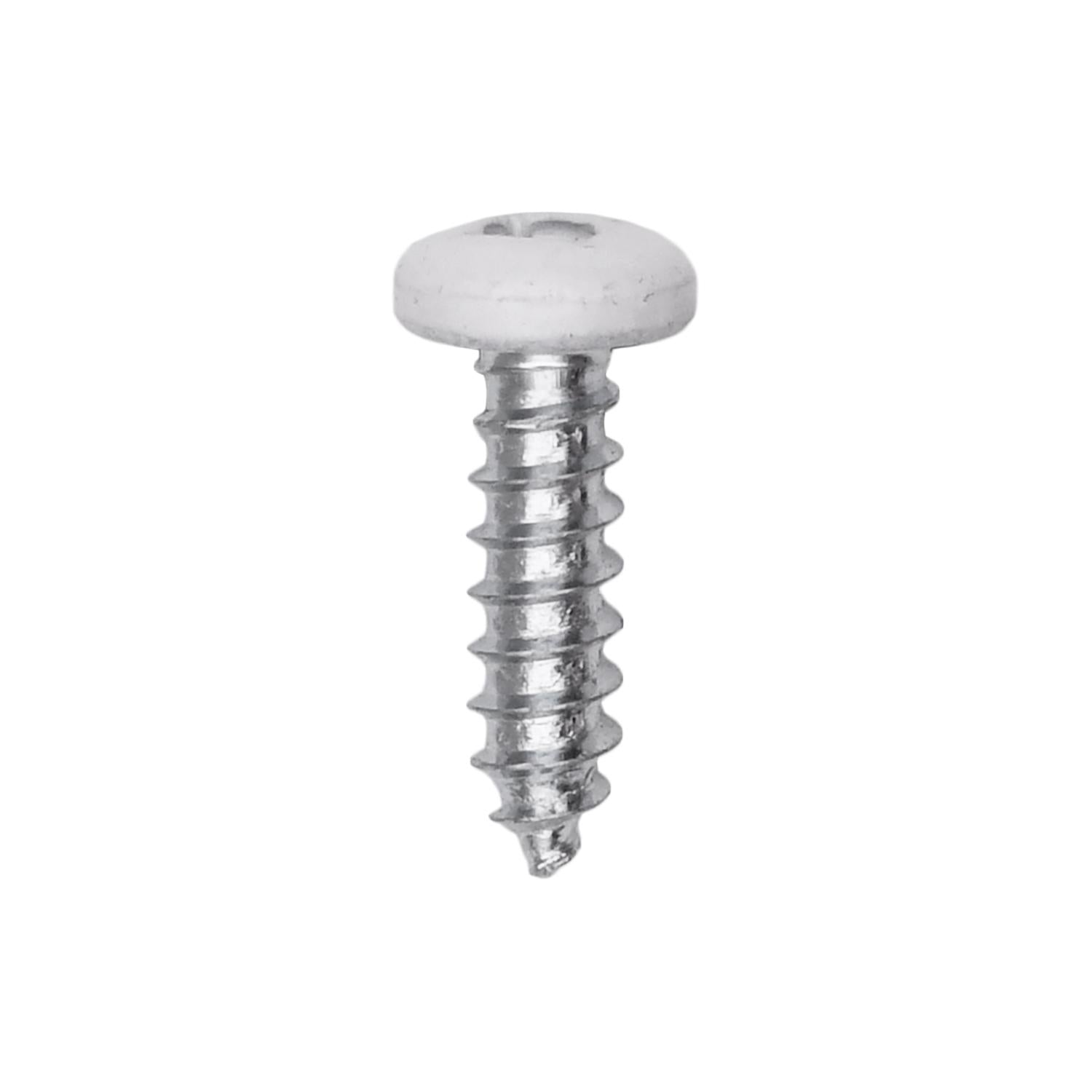 Auveco # 25357 6 x 1/2" White Painted Square Drive Pan Head Tapping Screw. Qty 100.