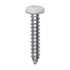 Auveco # 25360 6 x 3/4" White Painted Square Drive Pan Head Tapping Screw. Qty 100.