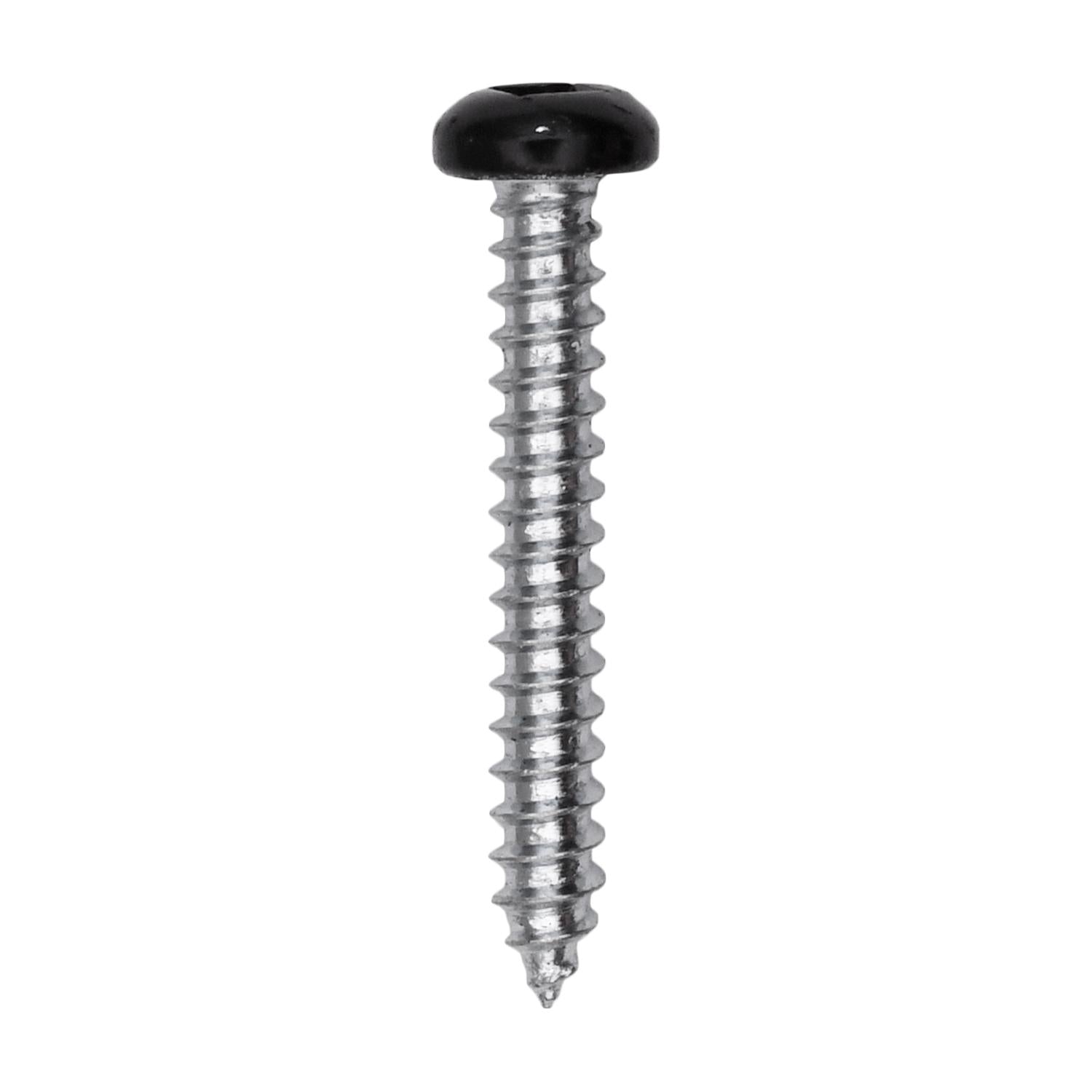 Auveco # 25361 6 x 1" Black Painted Square Drive Pan Head Tapping Screw. Qty 100.