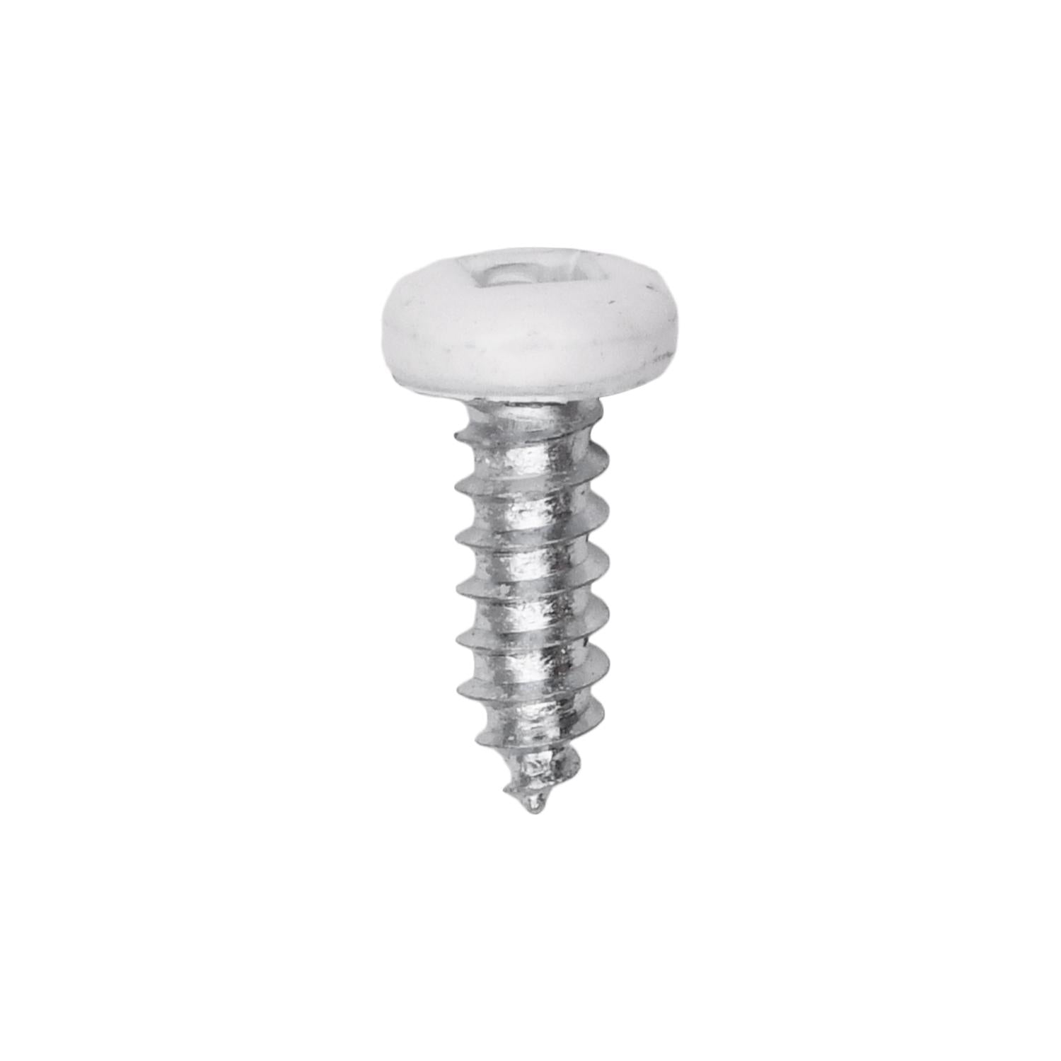 Auveco # 25366 8 x 1/2" White Painted Square Drive Pan Head Tapping Screw. Qty 100.