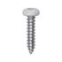 Auveco # 25369 8 x 3/4" White Painted Square Drive Pan Head Tapping Screw. Qty 100.