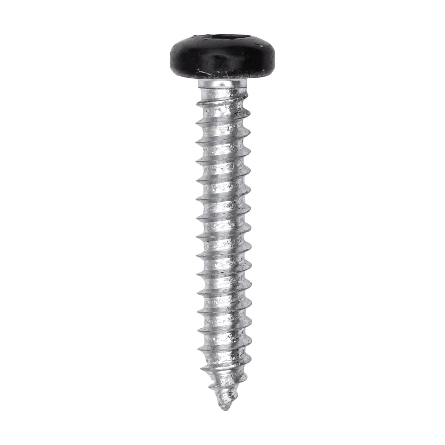 Auveco # 25370 8 x 1" Black Painted Square Drive Pan Head Tapping Screw. Qty 100.