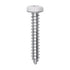 Auveco # 25372 8 x 1" White Painted Square Drive Pan Head Tapping Screw. Qty 100.