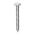 Auveco # 25375 8 x 1-1/4" White Painted Square Drive Pan Head Tapping Screw. Qty 100.