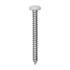 Auveco # 25378 8 x 1-1/2" White Painted Square Drive Pan Head Tapping Screw. Qty 100.