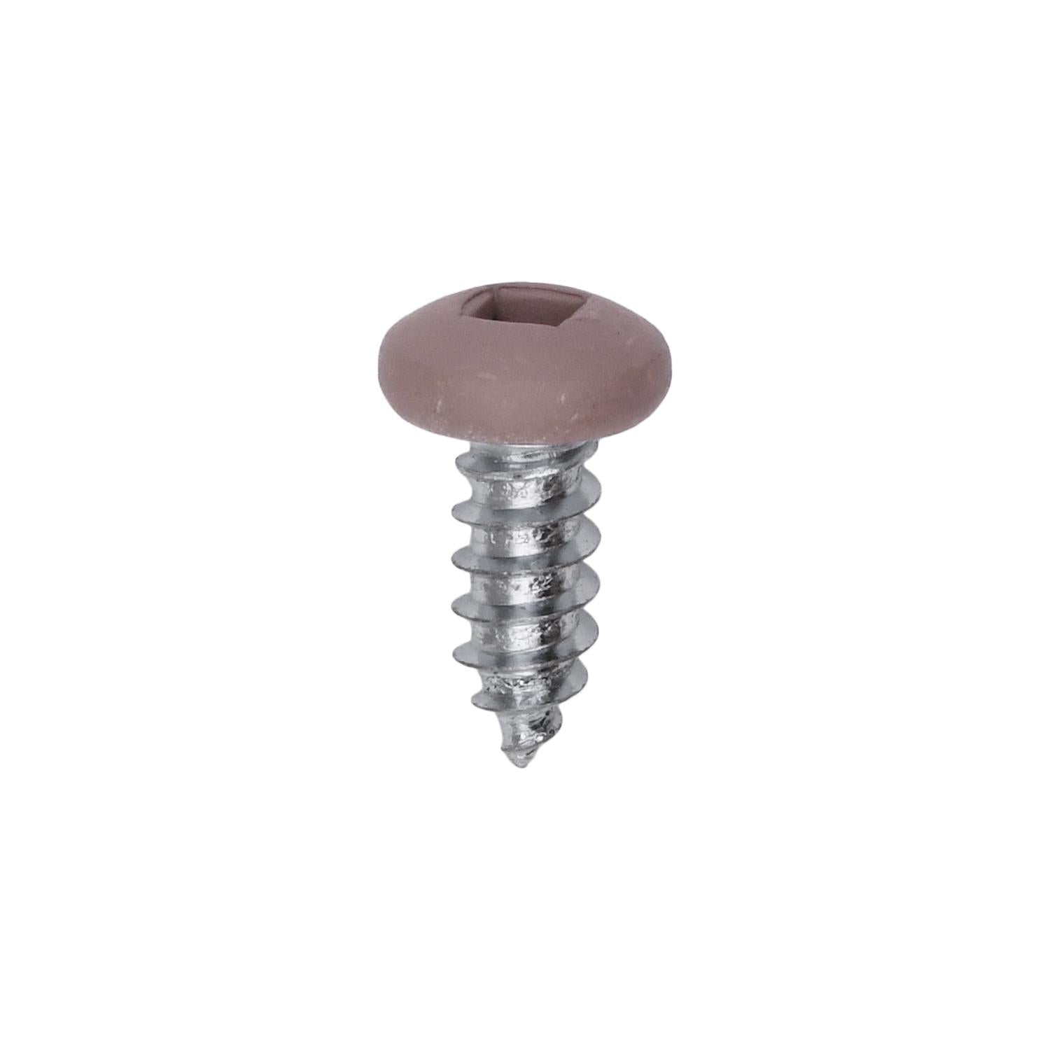 Auveco # 25380 10 x 1/2" Tan Painted Square Drive Pan Head Tapping Screw. Qty 100.