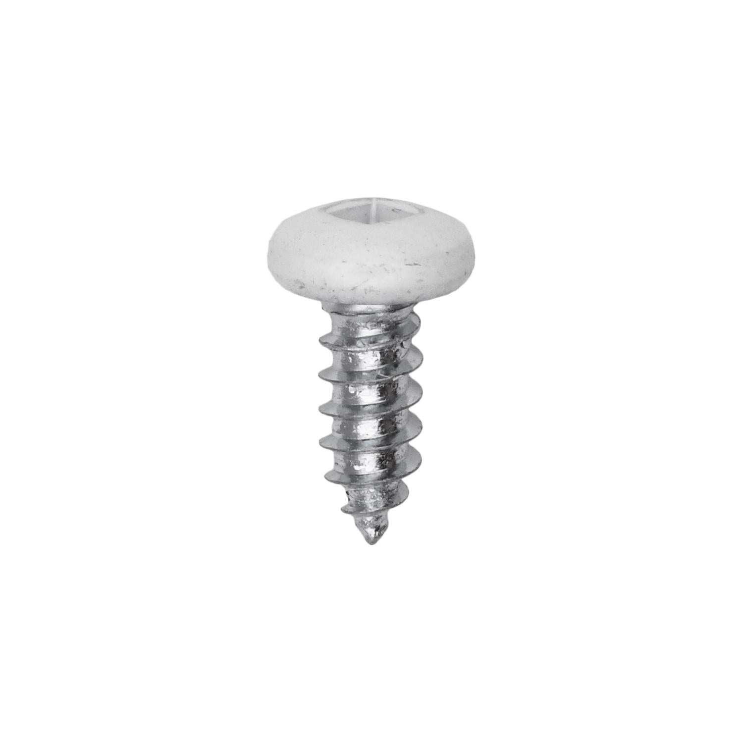 Auveco # 25381 10 x 1/2" White Painted Square Drive Pan Head Tapping Screw. Qty 100.