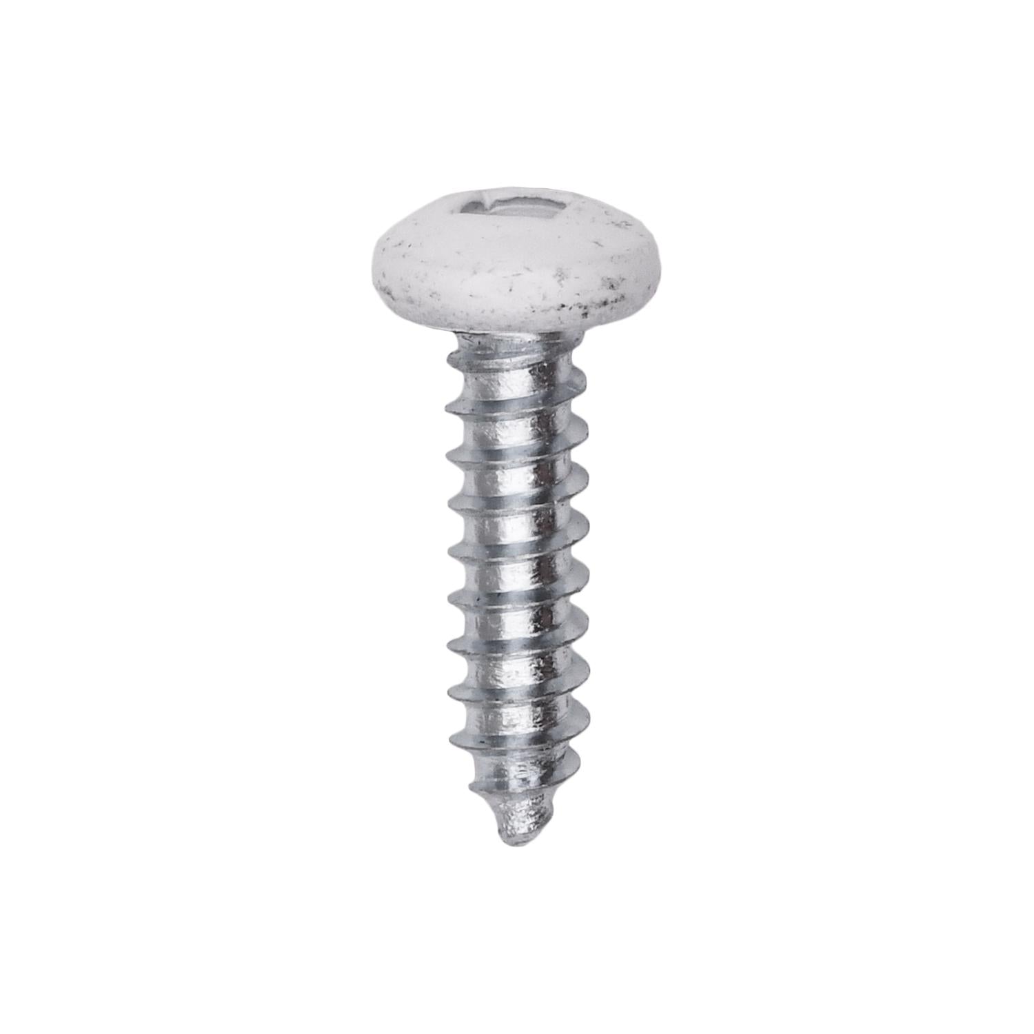 Auveco # 25384 10 x 3/4" White Painted Square Drive Pan Head Tapping Screw. Qty 100.