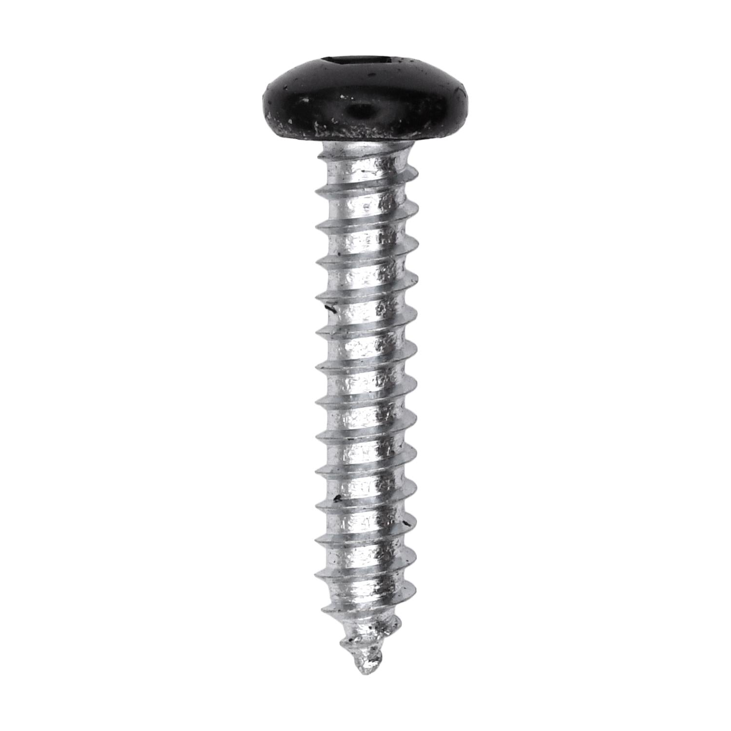 Auveco # 25385 10 x 1" Black Painted Square Drive Pan Head Tapping Screw. Qty 100.