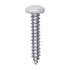 Auveco # 25387 10 x 1" White Painted Square Drive Pan Head Tapping Screw. Qty 100.