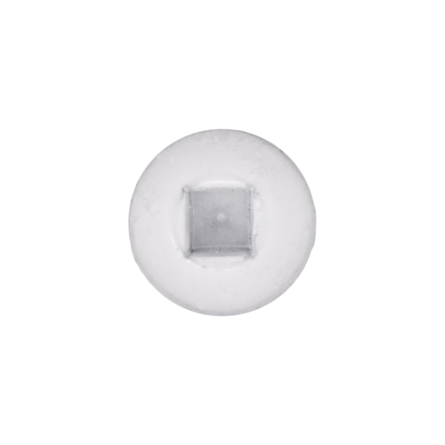 Auveco # 25387 10 x 1" White Painted Square Drive Pan Head Tapping Screw. Qty 100.