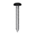 Auveco # 25388 10 x 1-1/4" Black Painted Square Drive Pan Head Tapping Screw. Qty 100.