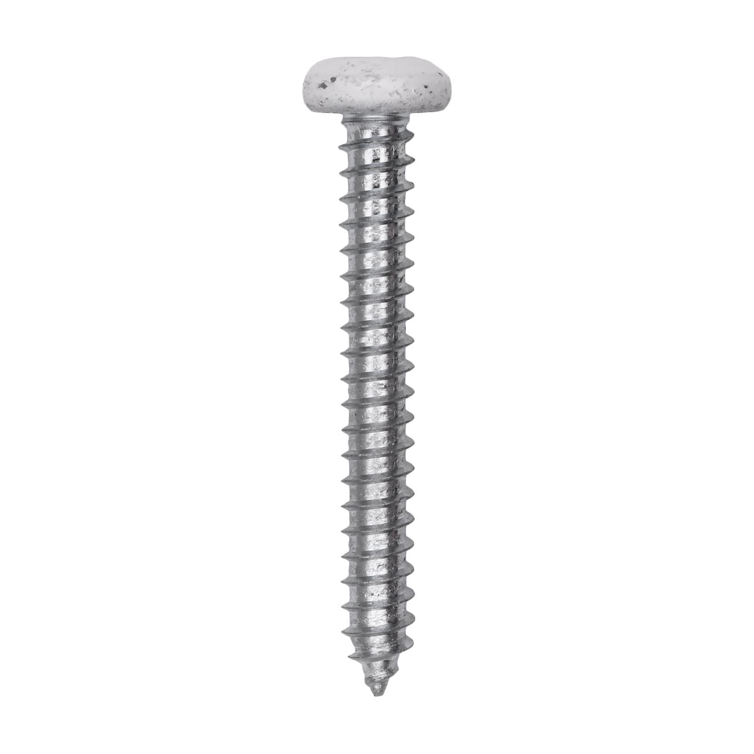 Auveco # 25393 10 x 1-1/2" White Painted Square Drive Pan Head Tapping Screw. Qty 100.