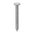Auveco # 25393 10 x 1-1/2" White Painted Square Drive Pan Head Tapping Screw. Qty 100.