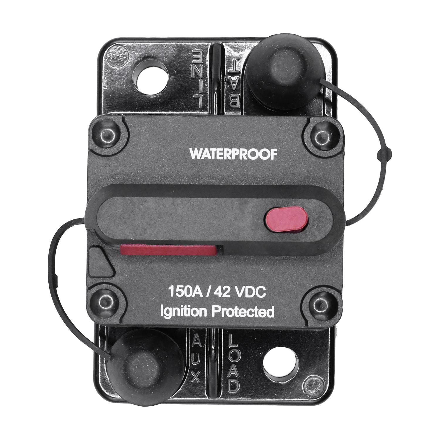 Auveco # 25534 RV-Marine Waterproof Circuit Breaker 150A 42VDC. Qty 1.