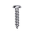Auveco # 25709 Square Drive Pan Head Tapping Screw #8 x 3/4 in. Zinc. Qty 100.