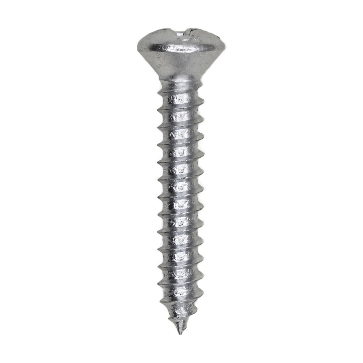 Auveco No. 2572 Number 6 X 7/8" Phillips Oval Head Tapping Screw Zinc, Quantity - 100