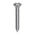 Auveco No. 2572 Number 6 X 7/8" Phillips Oval Head Tapping Screw Zinc, Quantity - 100