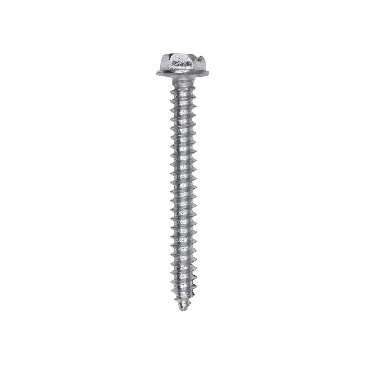 Auveco # 25731 Slotted Hex Washer Head Tapping Screw #8 x 1-1/2 in. Zinc. Qty 100.
