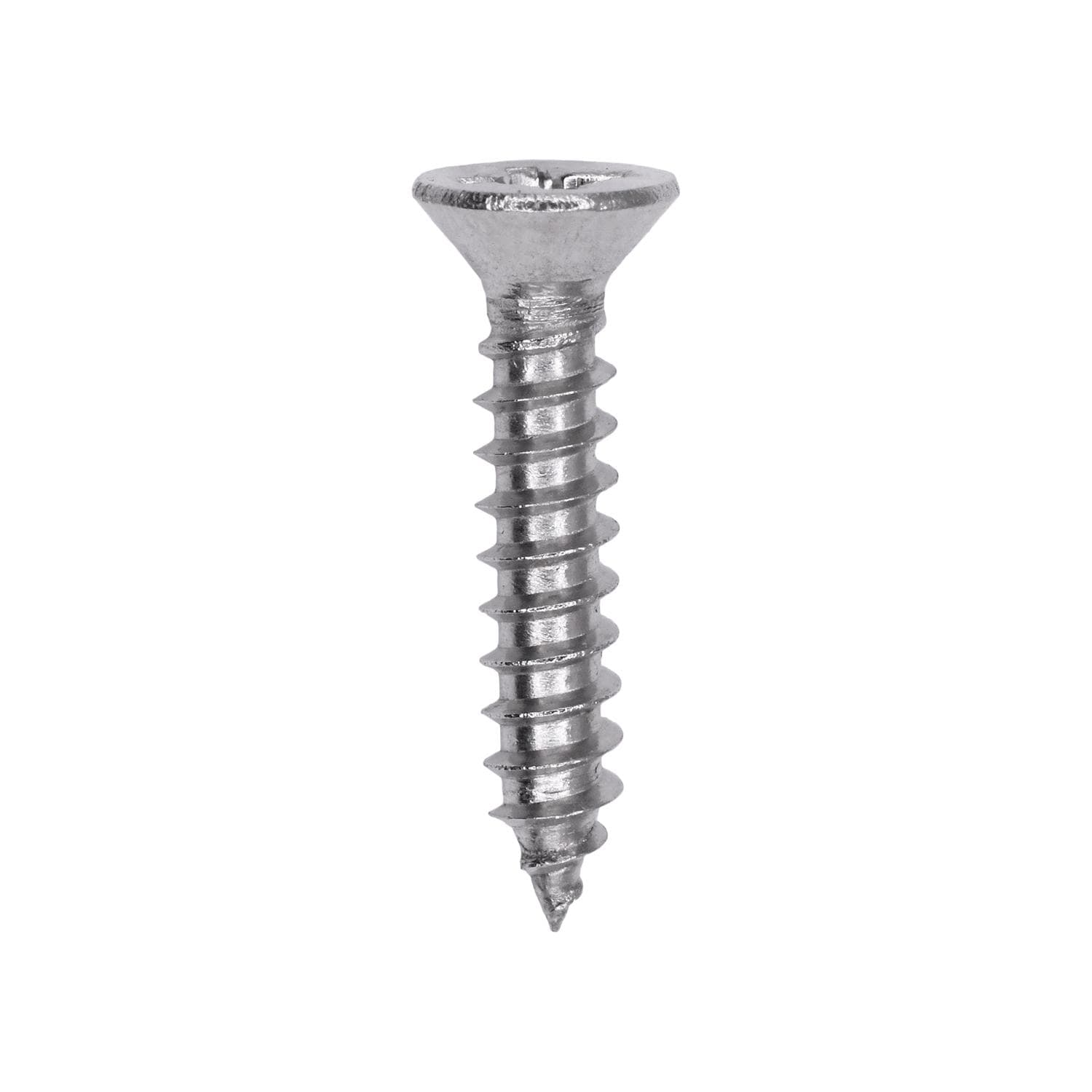 Auveco # 25754 Phillips Flat Head Sheet Metal Screw #6 x 3/4 in. 18-8 Stainless Steel. Qty 50.