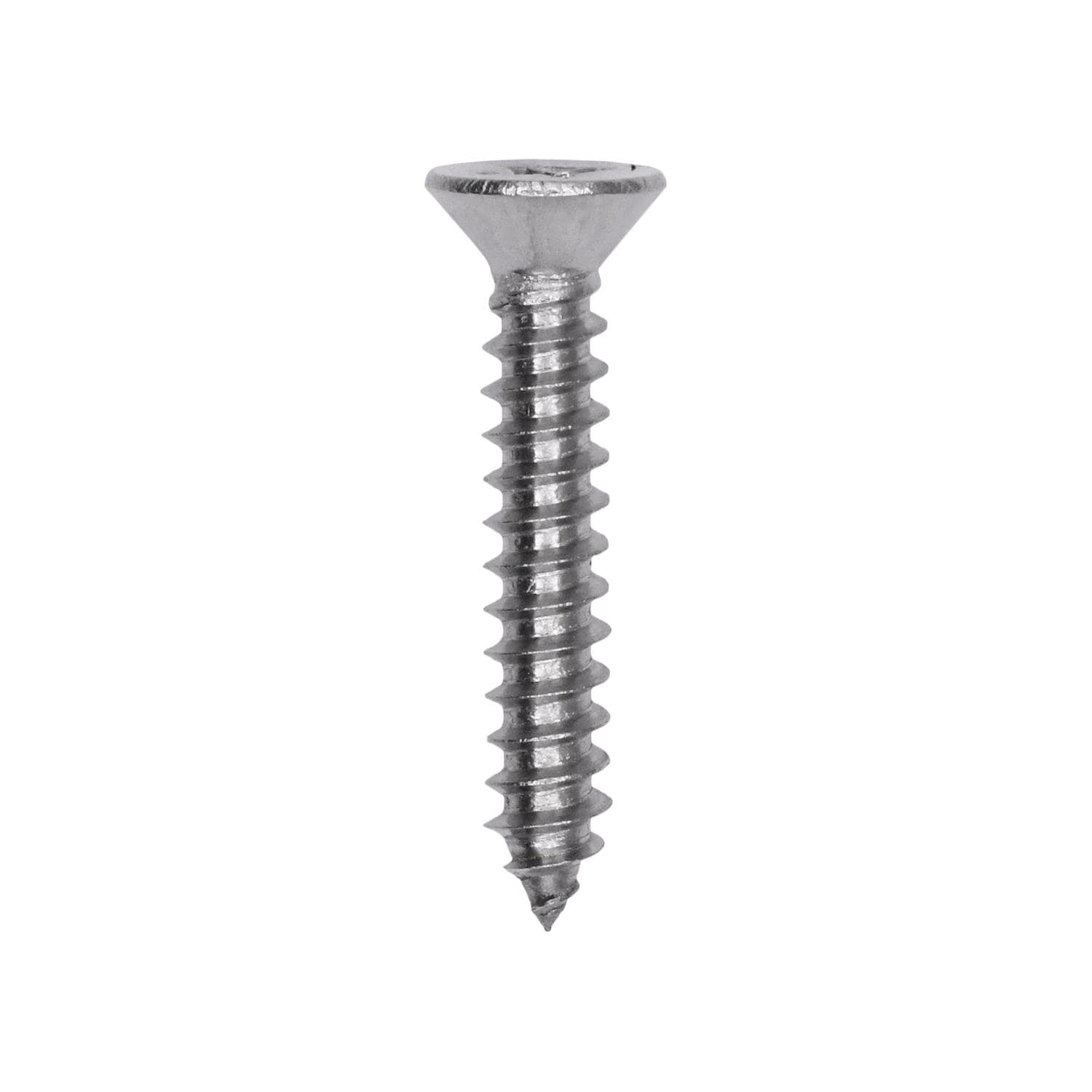 Auveco # 25769 Phillips Flat Head Sheet Metal Screw #8 x 1 in. 18-8 Stainless Steel. Qty 50.