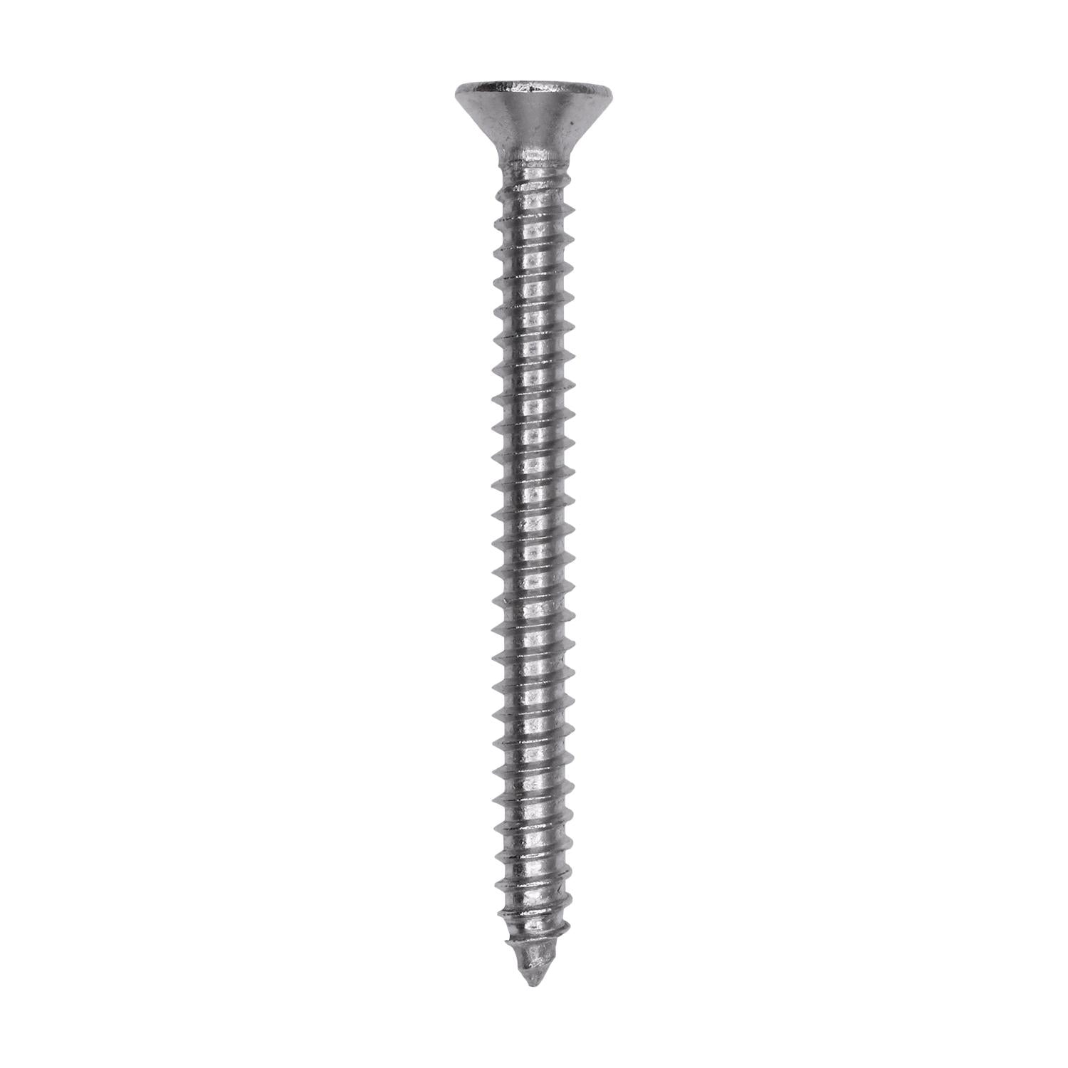 Auveco # 25775 Phillips Flat Head Sheet Metal Screw #8 x 1-3/4 in. 18-8 Stainless Steel. Qty 50.